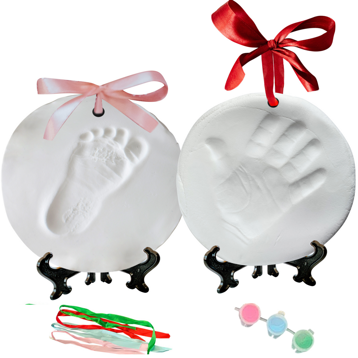 Baby Handprint Footprint Photo Picture Frame Kit Baby Clay Molds