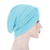 Novarena Womens African Turban Hat Knot Pre-Tied Bonnet Beanie Cap Headwrap, 1 Pc Braided Black
