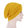 Novarena Womens African Turban Hat Knot Pre-Tied Bonnet Beanie Cap Headwrap, 1 Pc Braided Black