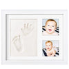 Novarena Baby Handprint, Footprint Ornament Keepsake Picture Frame, Newborn Bundle, 2 EASELS, 4 Ribbons & 3 Paint Tubes Clay Casting Kit Baby Shower Boy Girl, 11.1” x 9.09”, Clay & Picture Frame Kit