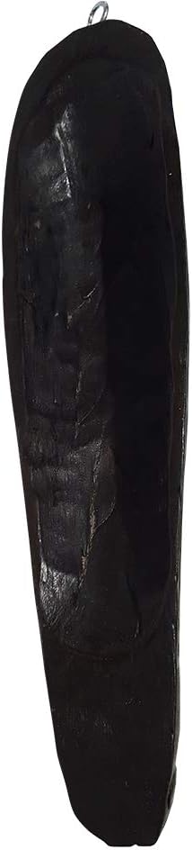Novarena African Art Cameroon Gabon Fang Wall Masks and Sculptures - Africa Home Mask Decor (3 Pc Black 12 Inch Fang Mask)