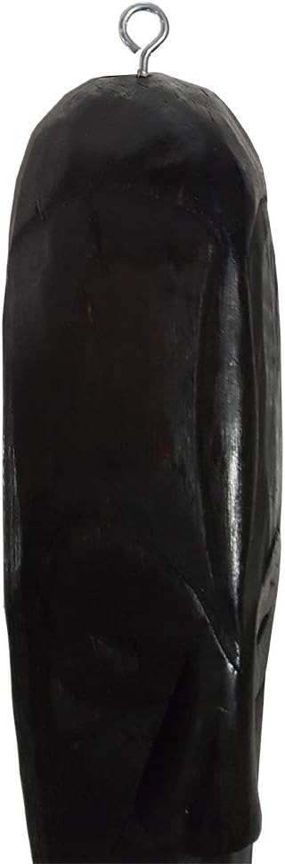 Novarena African Art Cameroon Gabon Fang Wall Masks and Sculptures - Africa Home Mask Decor (3 Pc Black 12 Inch Fang Mask)