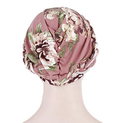 Novarena Womens African Turban Hat Knot Pre-Tied Bonnet Beanie Cap Headwrap, 1 Pc Braided Style 10