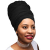 Novarena Ankara African Print Soft Headwraps Headband Long Hair Head Wrap Scarf Turban Tie Jersey Knit African head wraps