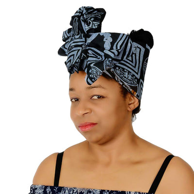 Novarena Ankara African Print Soft Headwraps Headband Long Hair Head Wrap Scarf Turban Tie Jersey Knit African head wraps