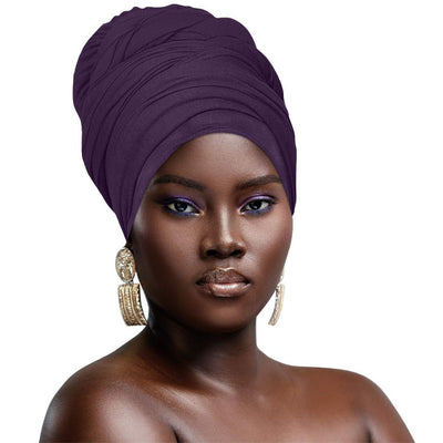 Novarena Ankara African Print Soft Headwraps Headband Long Hair Head Wrap Scarf Turban Tie Jersey Knit African head wraps