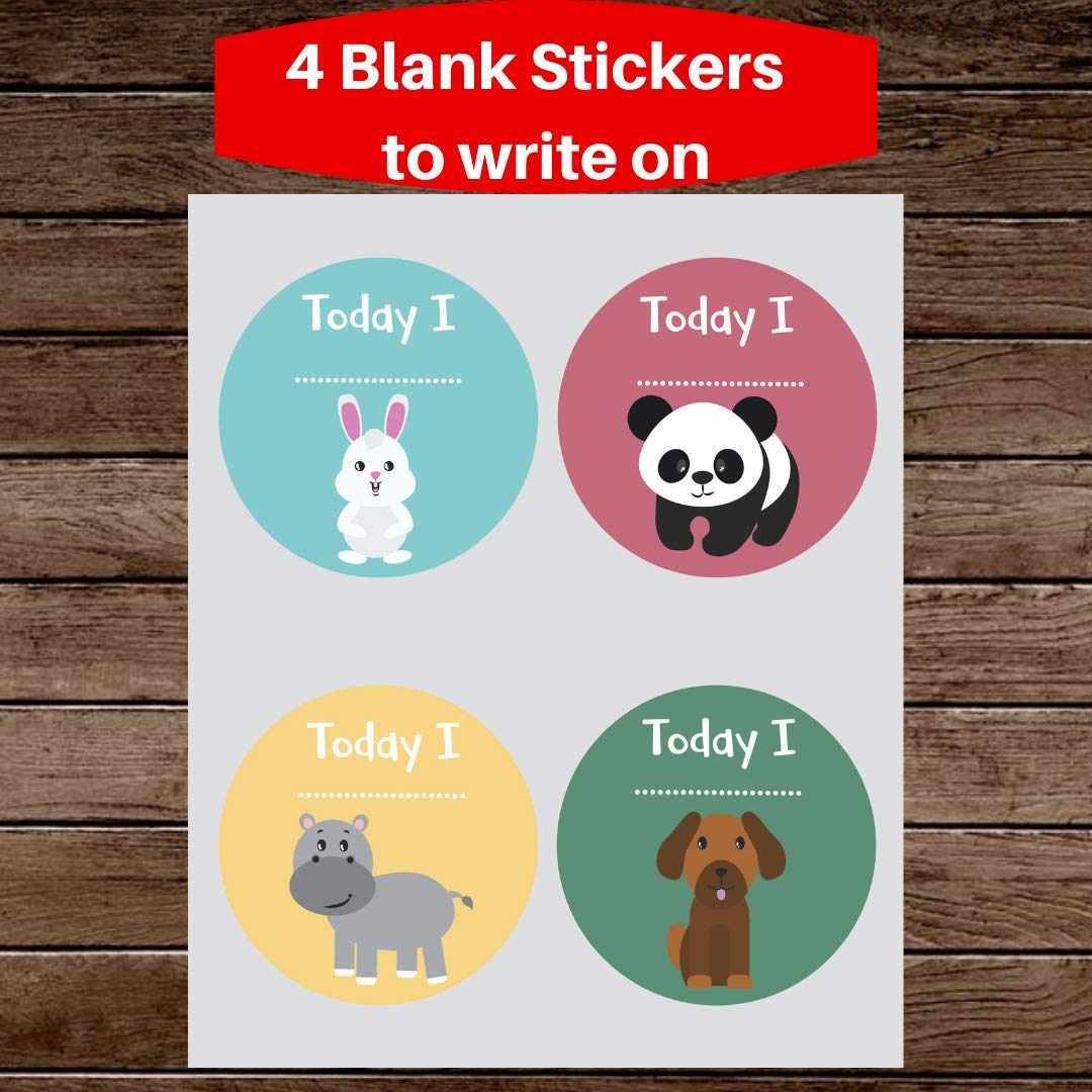 NOVARENA 48 Pack 4" Baby Month Stickers and Milestone Stickers by Novarena - Track Your Baby's First Year Month-by-Month and Holidays Until 5 Years Old! Boys and Girls (48 Pack Stickers)