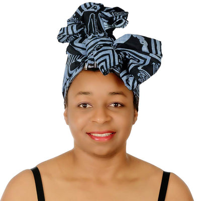 Novarena Ankara African Print Soft Headwraps Headband Long Hair Head Wrap Scarf Turban Tie Jersey Knit African head wraps