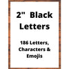Novarena 2 inches Set 186 Count Black Felt Letter Board Letters Extra Set of Letter Boards Letters Numbers Symbols Emojis
