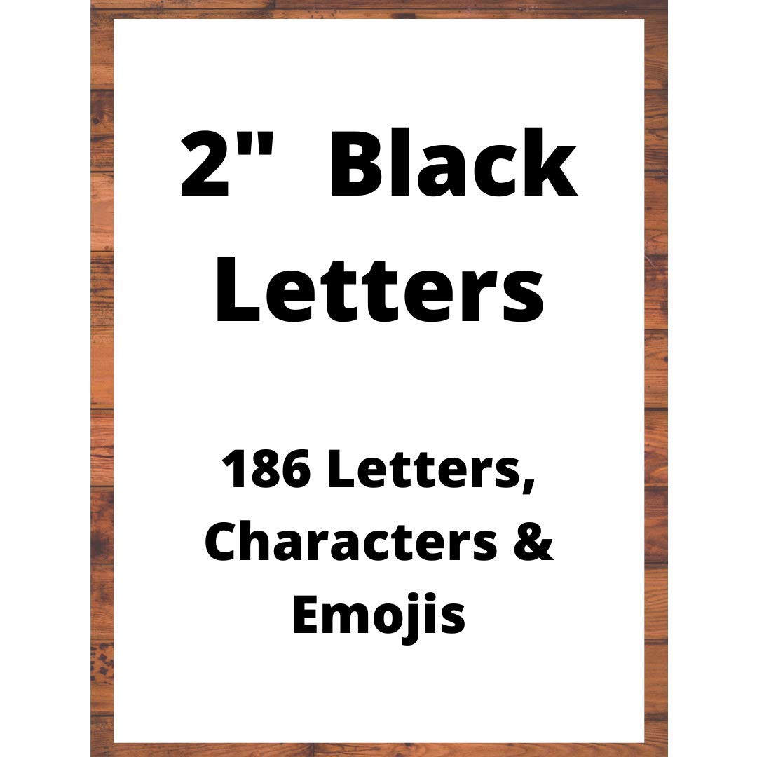 Novarena 2 inches Set 186 Count Black Felt Letter Board Letters Extra Set of Letter Boards Letters Numbers Symbols Emojis