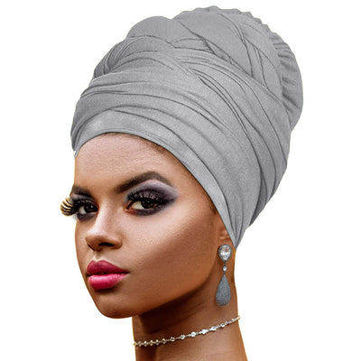 Novarena Ankara African Print Soft Headwraps Headband Long Hair Head Wrap Scarf Turban Tie Jersey Knit African head wraps