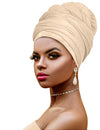 Novarena Ankara African Print Soft Headwraps Headband Long Hair Head Wrap Scarf Turban Tie Jersey Knit African head wraps