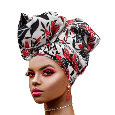Novarena Ankara African Print Soft Headwraps Headband Long Hair Head Wrap Scarf Turban Tie Jersey Knit African head wraps