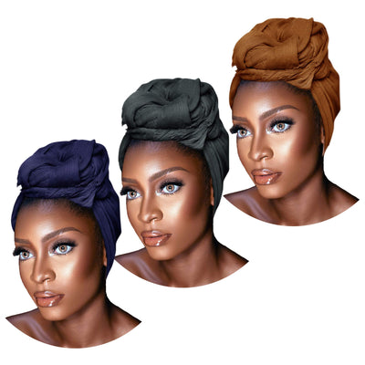 Novarena Ankara African Print Soft Headwraps Headband Long Hair Head Wrap Scarf Turban Tie Jersey Knit African head wraps