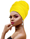 Novarena Ankara African Print Soft Headwraps Headband Long Hair Head Wrap Scarf Turban Tie Jersey Knit African head wraps