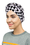 Novarena Womens African Turban Hat Knot Pre-Tied Bonnet Beanie Cap Headwrap, 1 Pc Braided Black