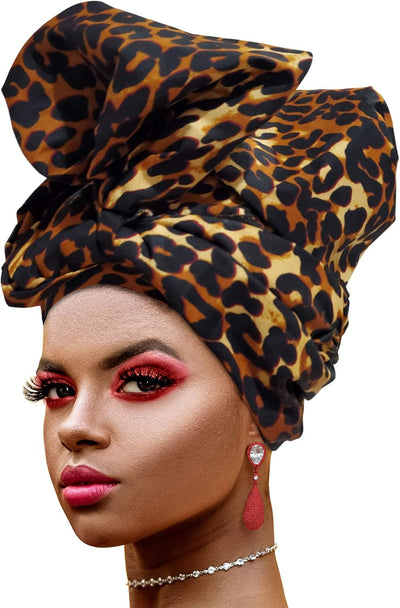 Ankara African Print Soft Headwraps Headband Long Hair Head Wrap Scarf Turban Tie Jersey Knit African head wraps