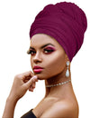 Novarena Ankara African Print Soft Headwraps Headband Long Hair Head Wrap Scarf Turban Tie Jersey Knit African head wraps