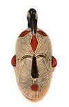 Novarena African Art Cameroon Gabon Fang Wall Masks and Sculptures - Africa Home Mask Decor (1 Pc Female 12 Inch Songi Mask)