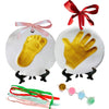 NOVARENA Baby Handprint Kit Footprint Ornament Keepsake (Newborn Bundle) 2 EASELS, 4 Ribbons & 3 Paint Tubes Clay Casting Kit Baby Boy Girl (Deluxe Clay Keepsake Kit) (Deluxe Clay Keepsake Kit)