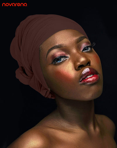 Novarena Ankara African Print Soft Headwraps Headband Long Hair Head Wrap Scarf Turban Tie Jersey Knit African head wraps