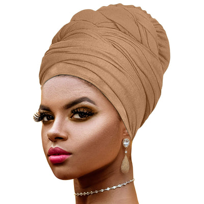 Novarena Ankara African Print Soft Headwraps Headband Long Hair Head Wrap Scarf Turban Tie Jersey Knit African head wraps