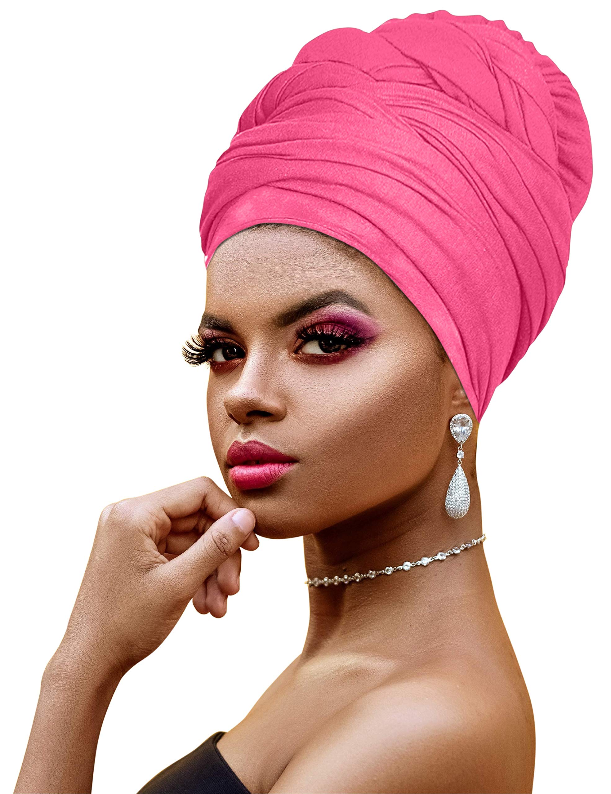 Ankara African Print Soft Headwraps Headband Long Hair Head Wrap Scarf Turban Tie Jersey Knit African head wraps