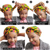 Novarena Ankara African Print Soft Headwraps Headband Long Hair Head Wrap Scarf Turban Tie Jersey Knit African head wraps
