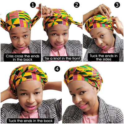 Novarena Ankara African Print Soft Headwraps Headband Long Hair Head Wrap Scarf Turban Tie Jersey Knit African head wraps