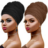Novarena Ankara African Print Soft Headwraps Headband Long Hair Head Wrap Scarf Turban Tie Jersey Knit African head wraps