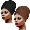 Novarena Ankara African Print Soft Headwraps Headband Long Hair Head Wrap Scarf Turban Tie Jersey Knit African head wraps