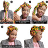 Novarena Ankara African Print Soft Headwraps Headband Long Hair Head Wrap Scarf Turban Tie Jersey Knit African head wraps