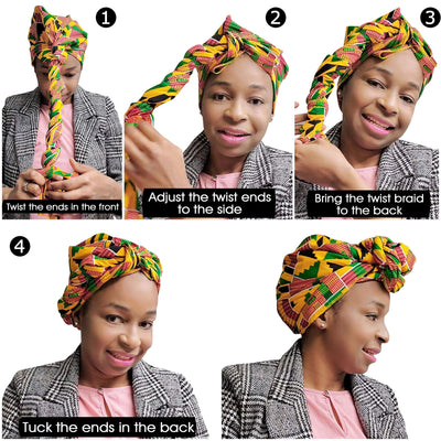 Novarena Ankara African Print Soft Headwraps Headband Long Hair Head Wrap Scarf Turban Tie Jersey Knit African head wraps