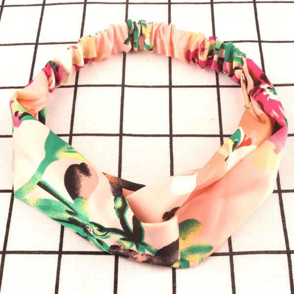 9Pcs Women Summer Bohemian Cross Hairbands 