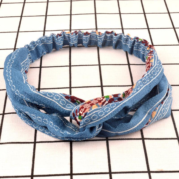 9Pcs Women Summer Bohemian Cross Hairbands