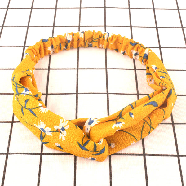 9 PC Set of Women Girls Summer Bohemian Hair Bands Print Headbands Retro Cross Turban Bandage Bandanas HairBands Hair Accessories Headwrap - Laura Baby and Company