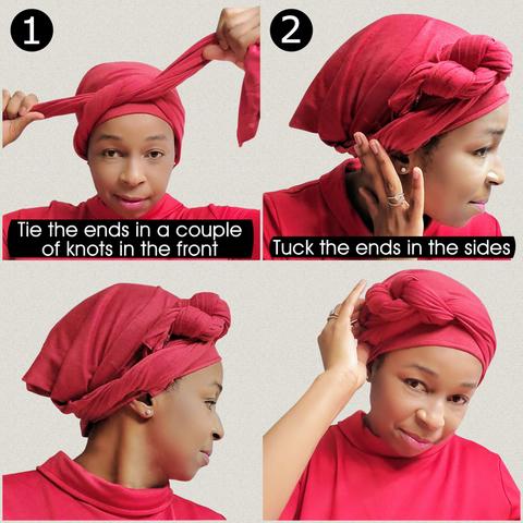 Royal Blue African Turban Hair Scarf
