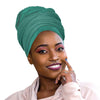 Novarena Green Solid Color Head Wrap Stretch Long Hair Scarf Turban Tie Kente African Hat Jersey Knit Headwrap - Laura Baby and Company