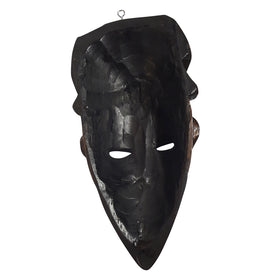 African Wood Mask in Black 1 Piece of 12