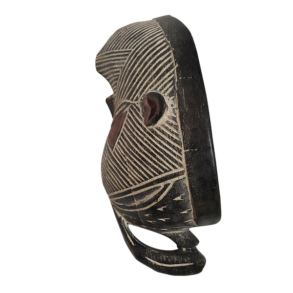 Male (one bird) African Congo Kwifibe Wood Mask