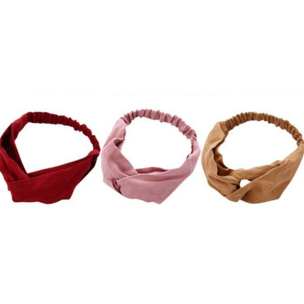 8 PCS Women Stretchy Cross Hairband 