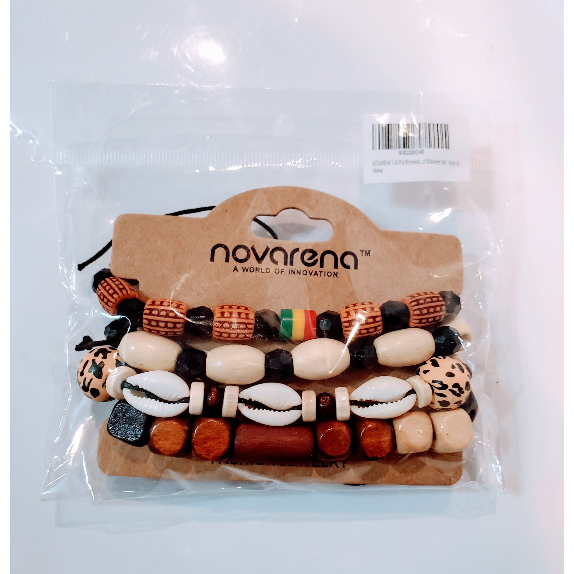 4 Pcs Multi Layer African Bead Bracelets