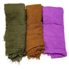 Non-Stretch Solid Colors Soft Headwraps-3 Pack