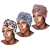 PRE-TIED African Women Knot Beanie Cap-3 Pack