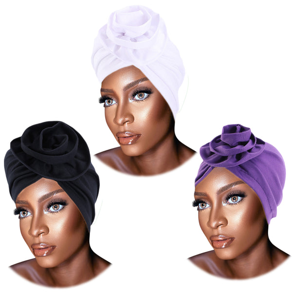 3 Pack Black/white/purple