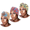 PRE-TIED African Women Knot Beanie Cap-3 Pack