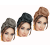 Non-Stretch Solid Colors Soft Headwraps-3 Pack
