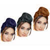 Non-Stretch Solid Colors Soft Headwraps-3 Pack