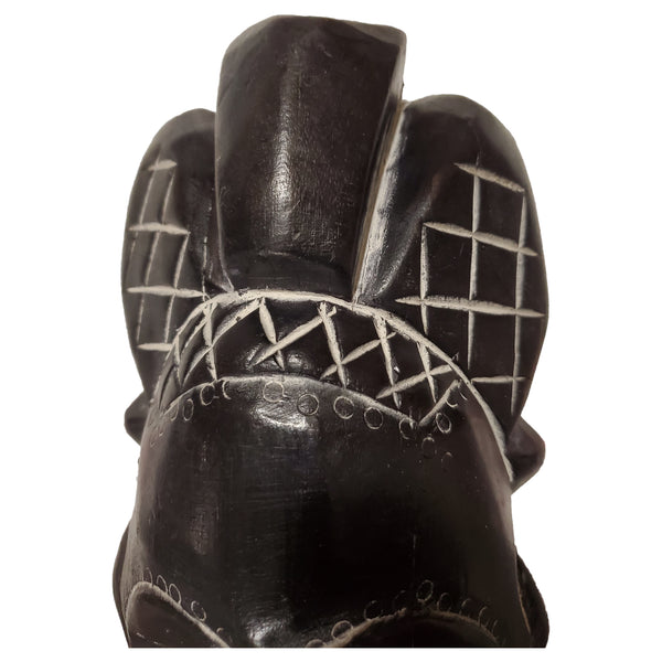 African Wood Mask in Black 1 Piece of 12