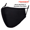 NOVARENA Black Unisex Cloth Face Masks- 5Pcs